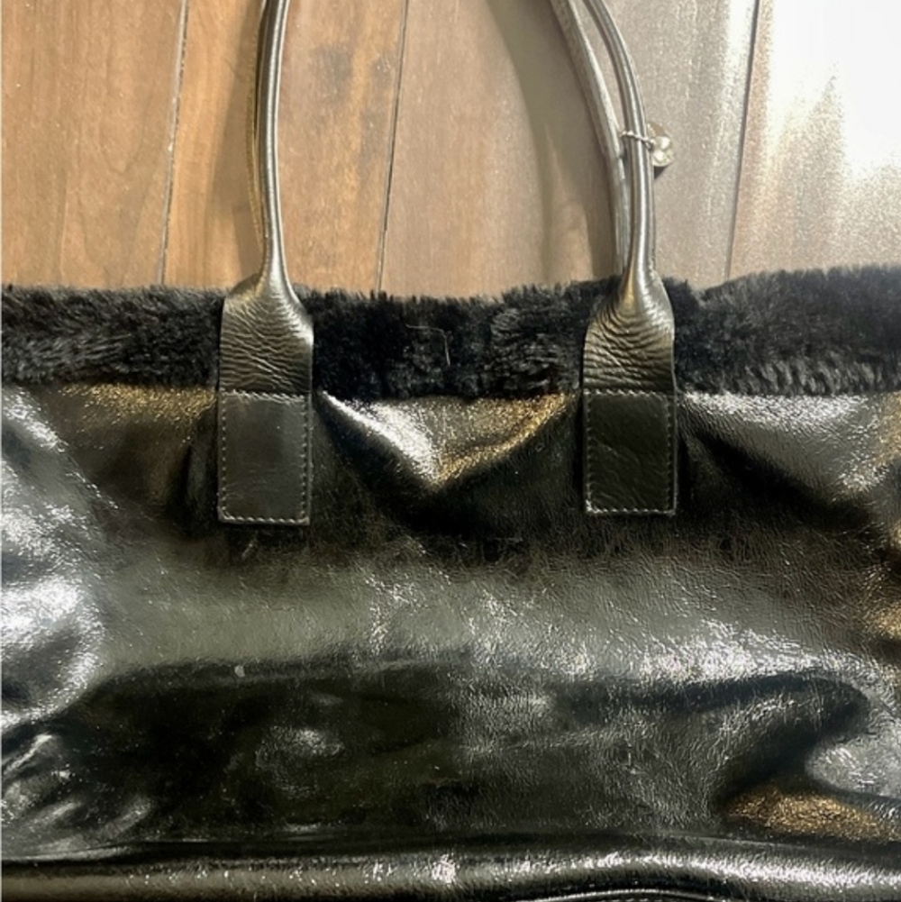 Laura DiMaggio Chic Black Faux Fur Tote Bag - Picture 10 of 10